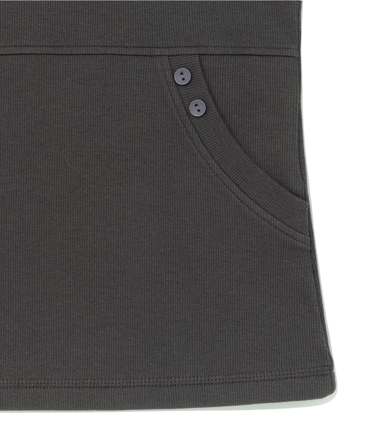 더콜디스트모먼트(THE COLDEST MOMENT) (w) TCM henley neck hooded sleeveless T (charcoal)