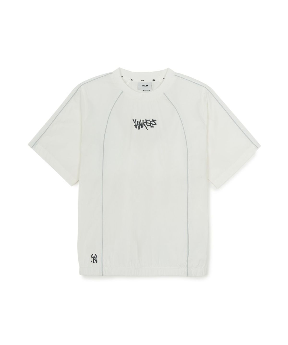 엠엘비 키즈(MLB KIDS) 스트릿 베이직 우븐 빅로고 아트웍 티셔츠 NY (White)