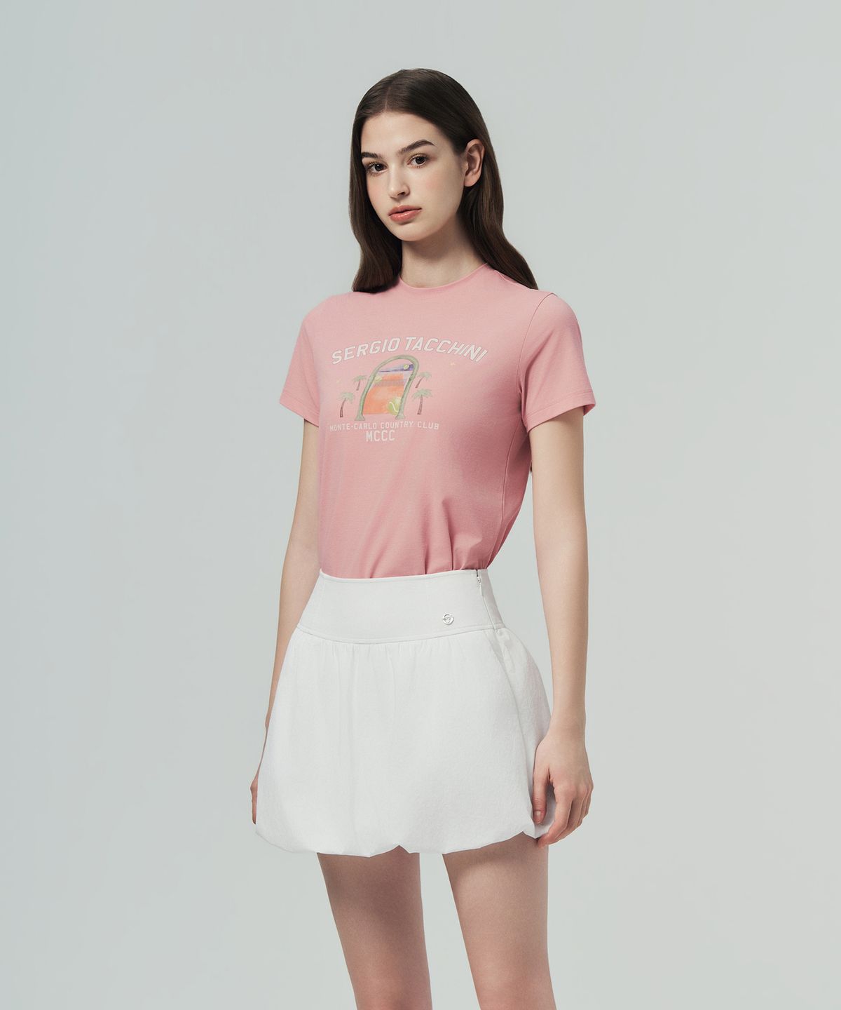 세르지오 타키니(SERGIO TACCHINI) W MCCC 에디션 그래픽 티셔츠 (Pink)