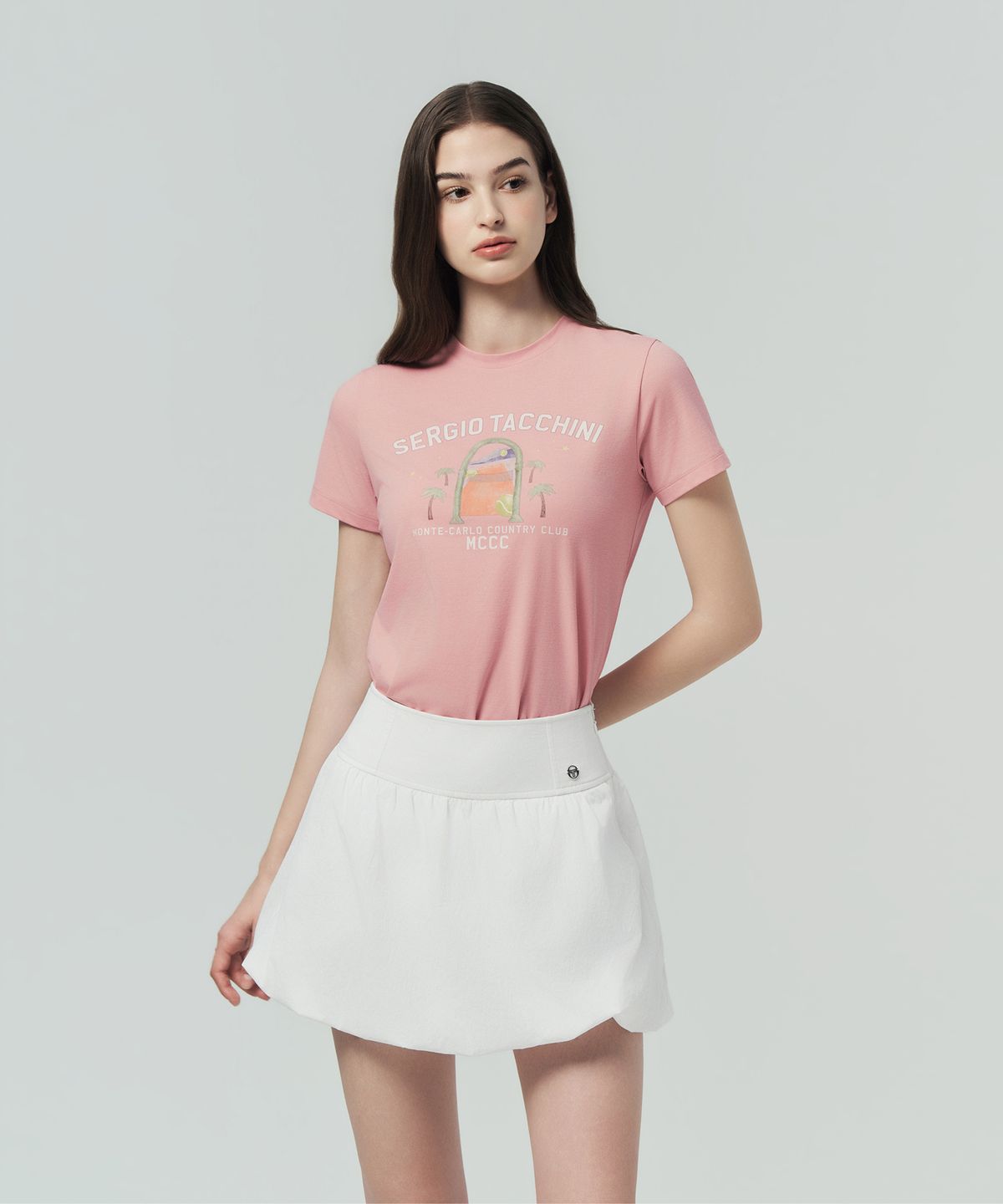 세르지오 타키니(SERGIO TACCHINI) W MCCC 에디션 그래픽 티셔츠 (Pink)