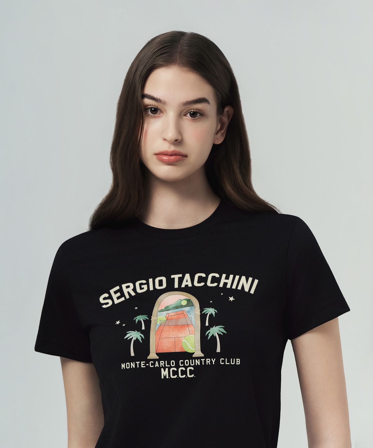 세르지오 타키니(SERGIO TACCHINI) W MCCC 에디션 그래픽 티셔츠 (Black)