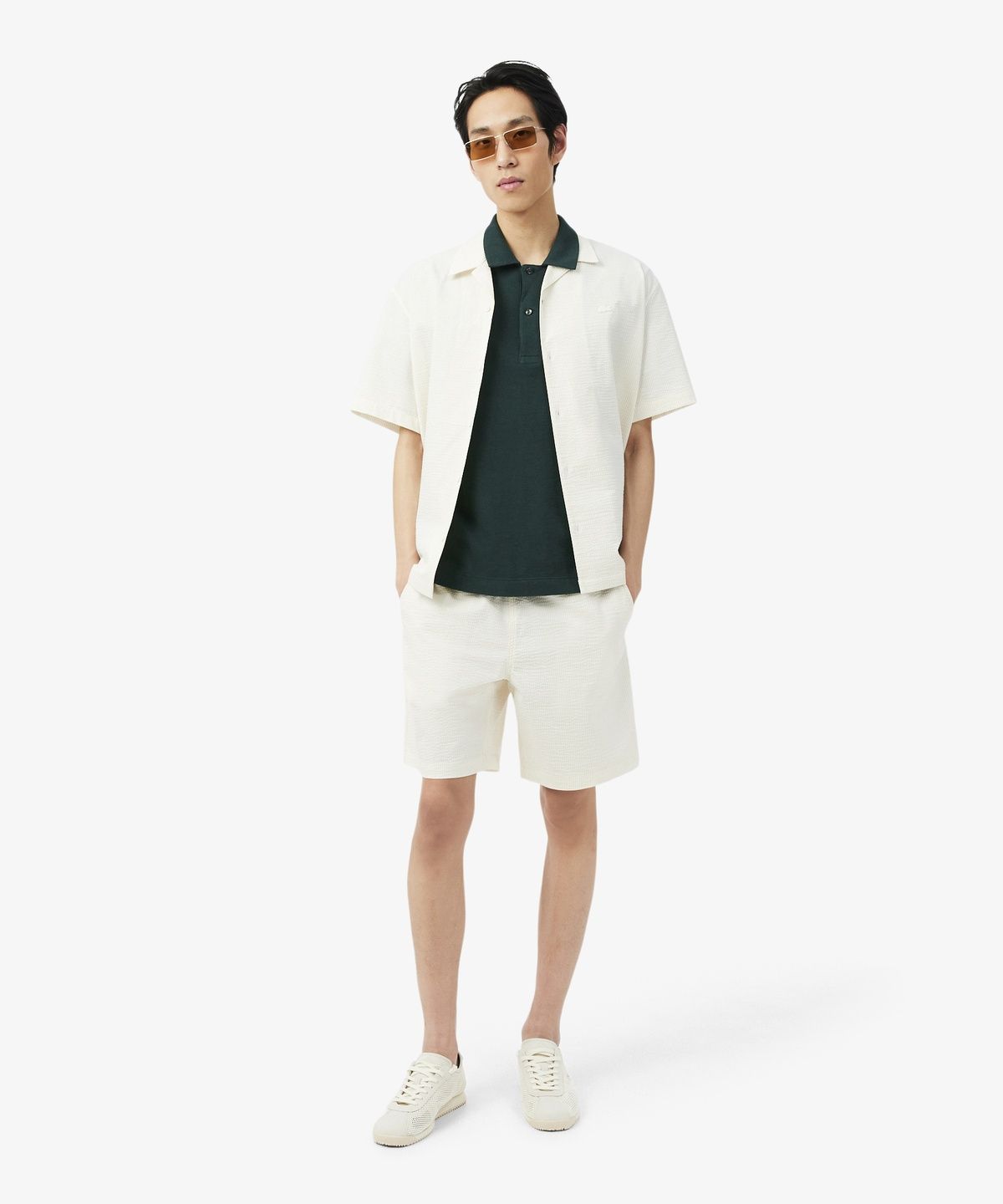 라코스테(LACOSTE) 남성 크레이프 반팔 폴로 셔츠 DH1969-56G AFK