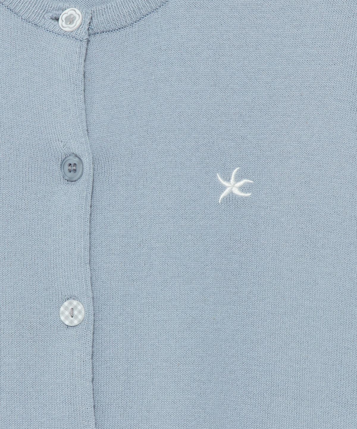 더콜디스트모먼트(THE COLDEST MOMENT) TCM button half knit cardigan (blue)