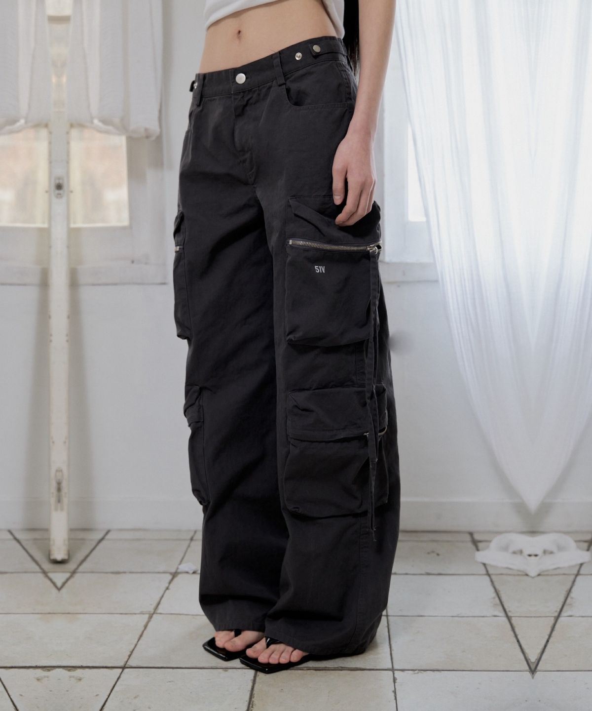 511비전(511VISION) 51V WASHED CARGO PANTS , CHARCOAL