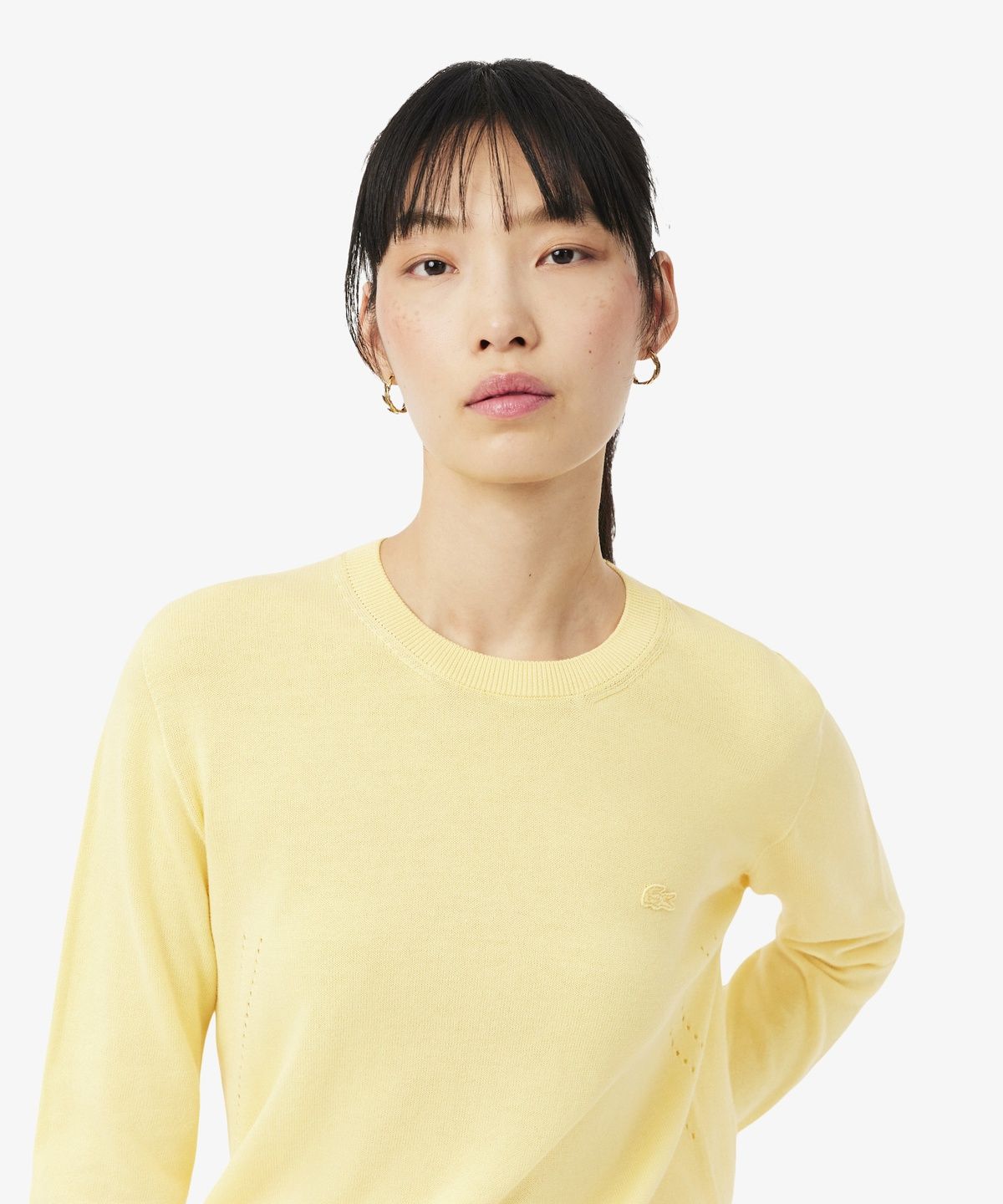 라코스테(LACOSTE) 여성 라이트 코튼 크루넥 스웨터 AF4145-56G 107