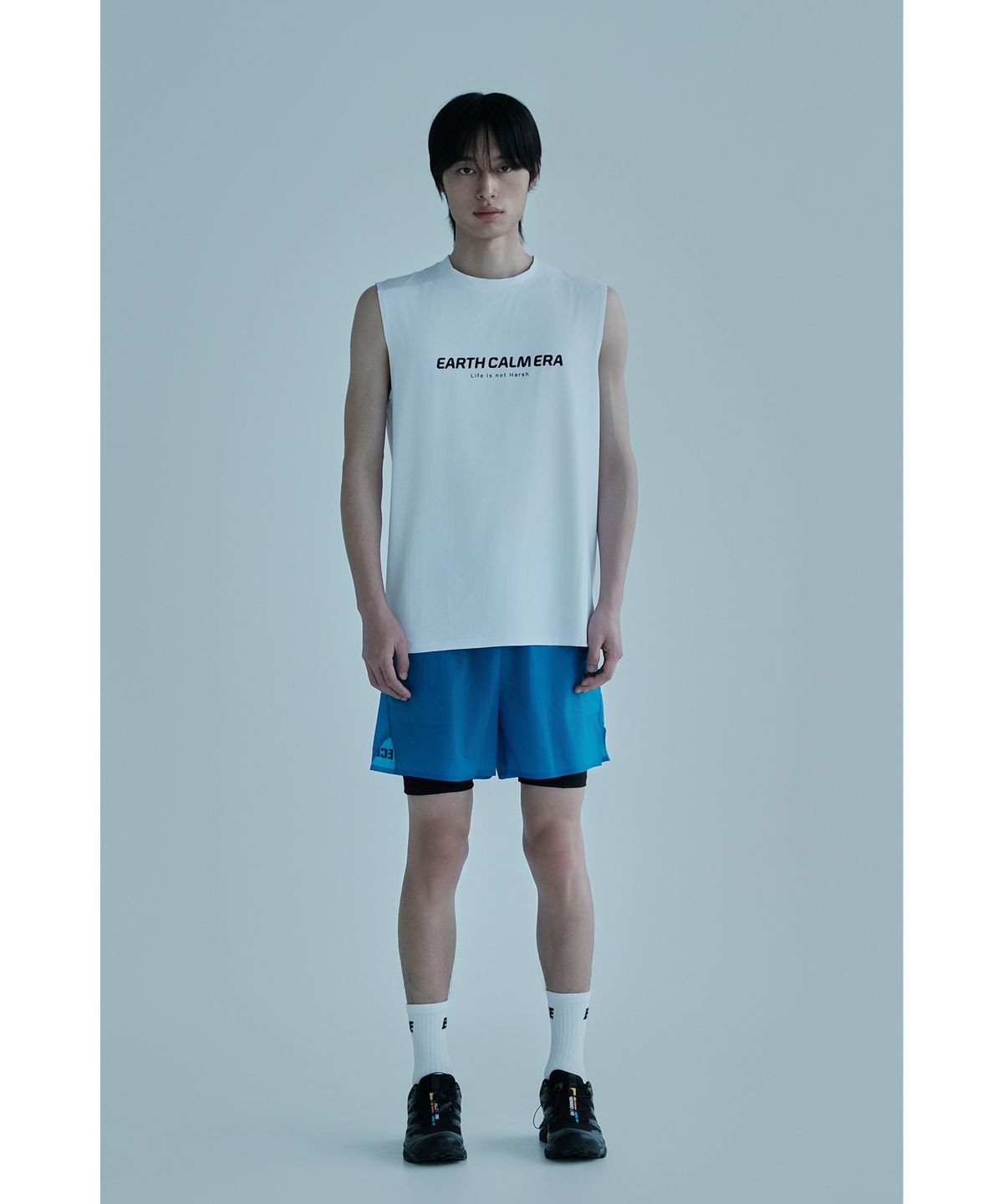 얼스캄에라(EARTH CALM ERA) 2in1 러닝 5인치 쇼츠_블루