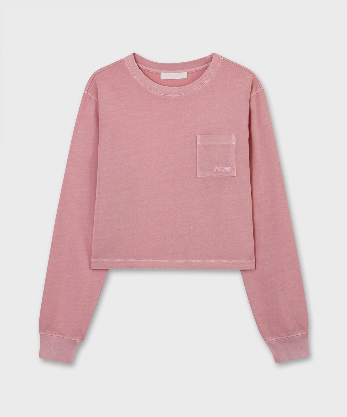 플랙 우먼(PLAC WOMEN) 빈티지 워싱 크롭 티셔츠_2colors