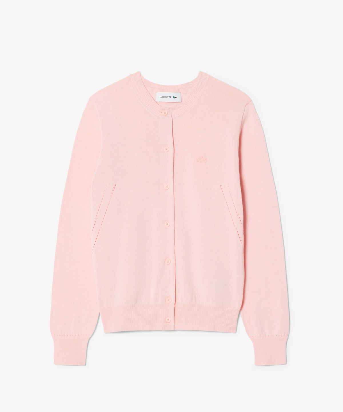 라코스테(LACOSTE) 여성 라이트 코튼 크루넥 가디건 AF5023-56G ADY