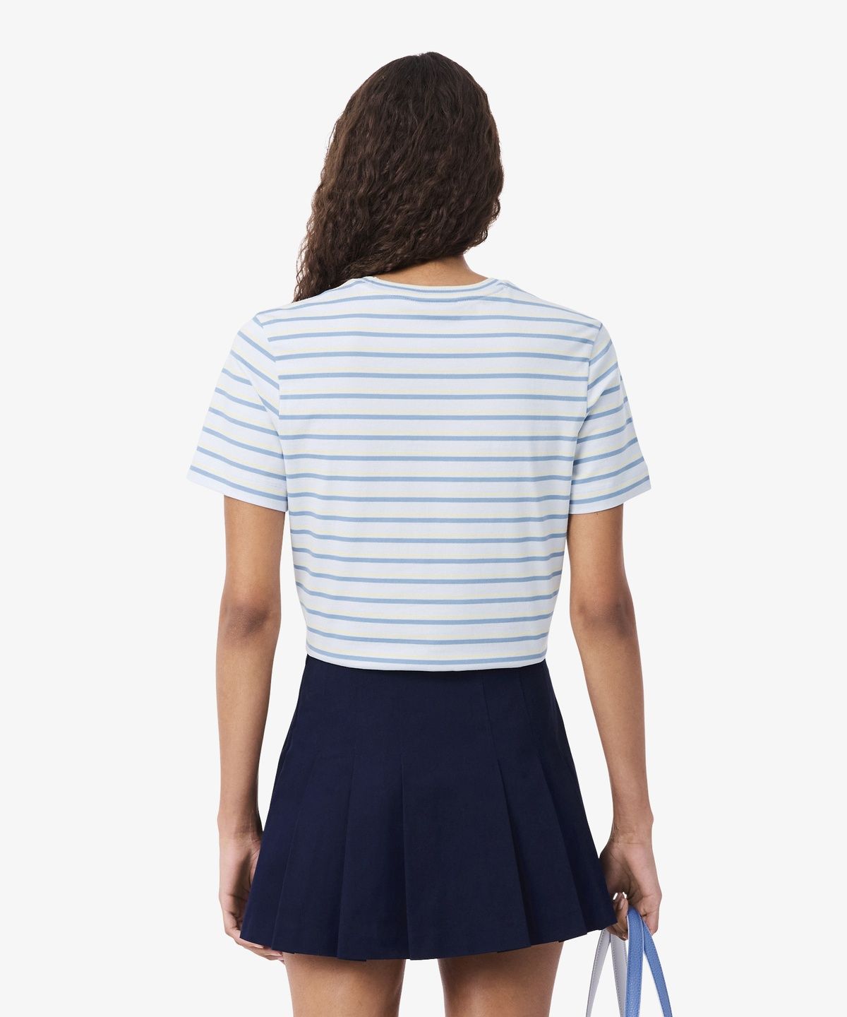 라코스테(LACOSTE) 여성 멀티 스트라이프 반팔 티셔츠 TF7574-56G 4BI