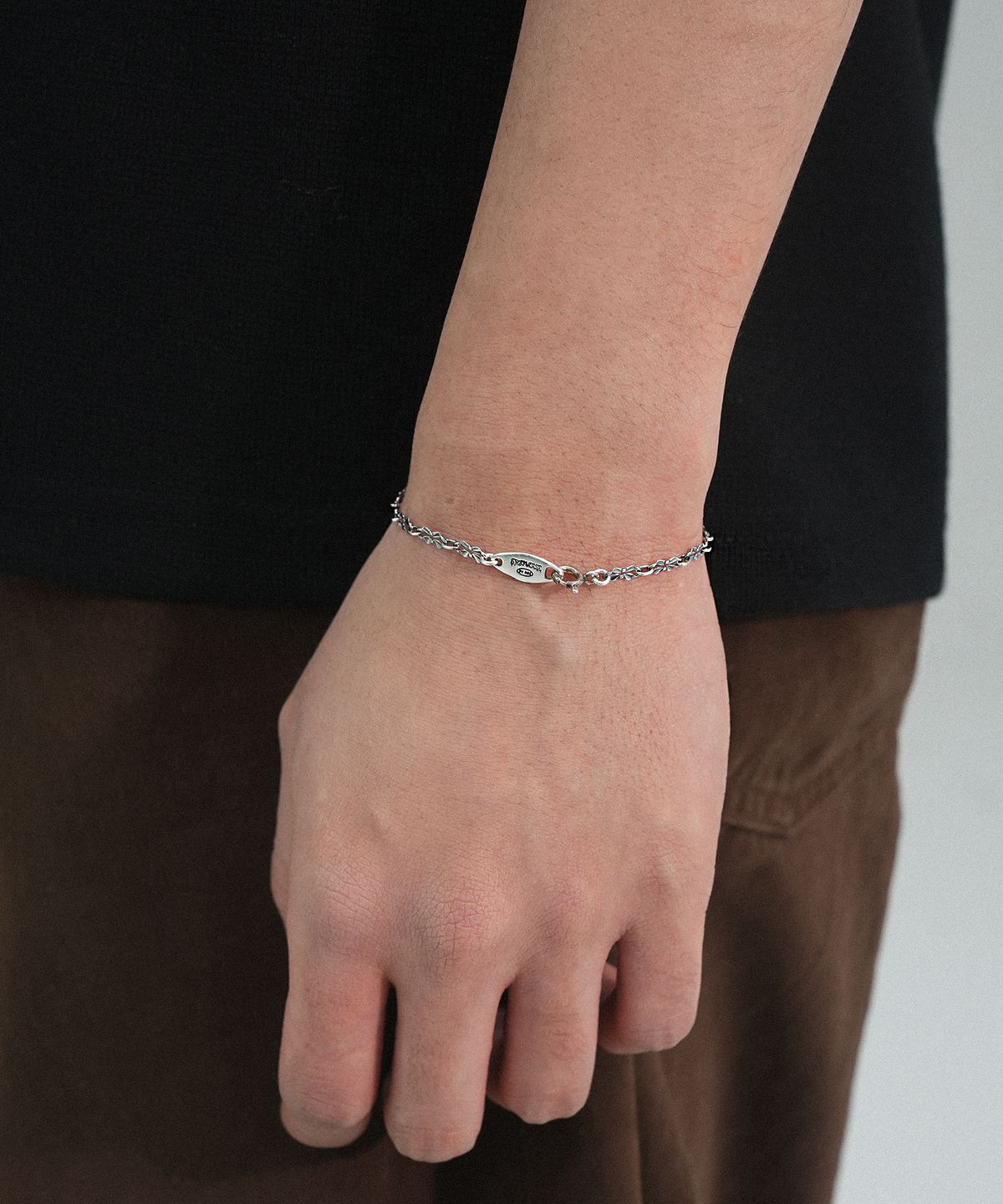 그레이노이즈(GRAYNOISE) Slim pattern chain bracelet (925 silver)