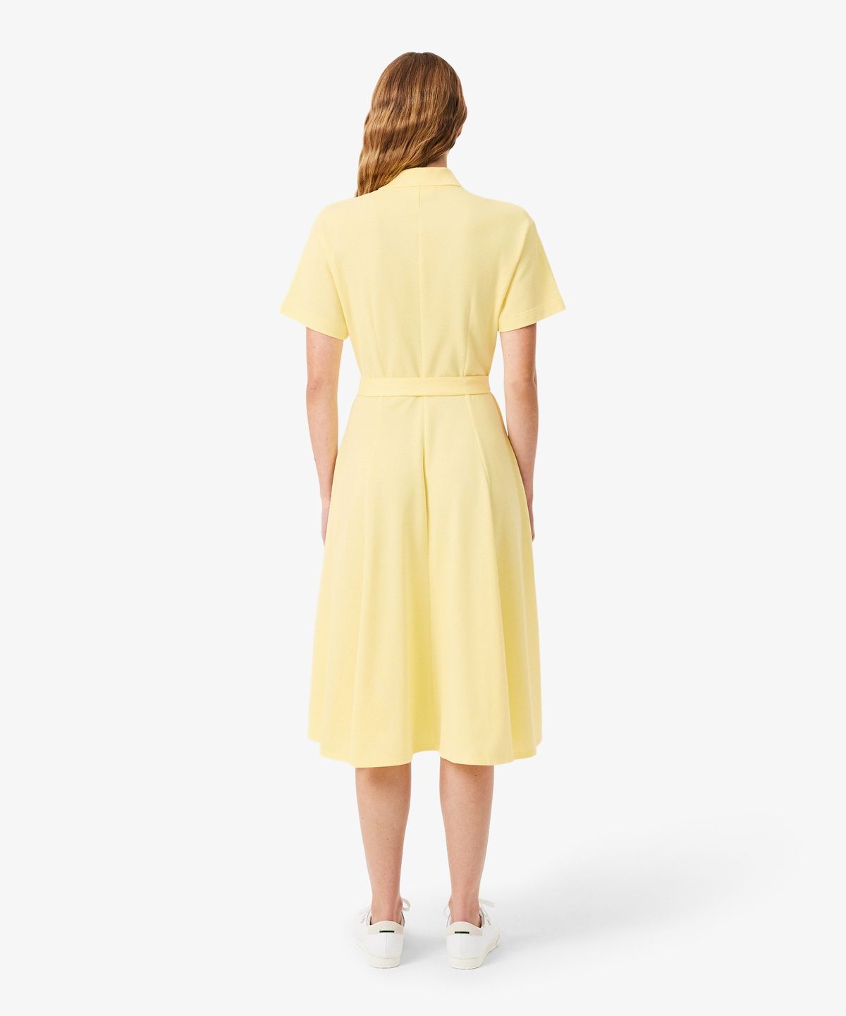 라코스테(LACOSTE) 여성 핏앤플레어 벨티드 폴로 드레스 EF9621-56G 107