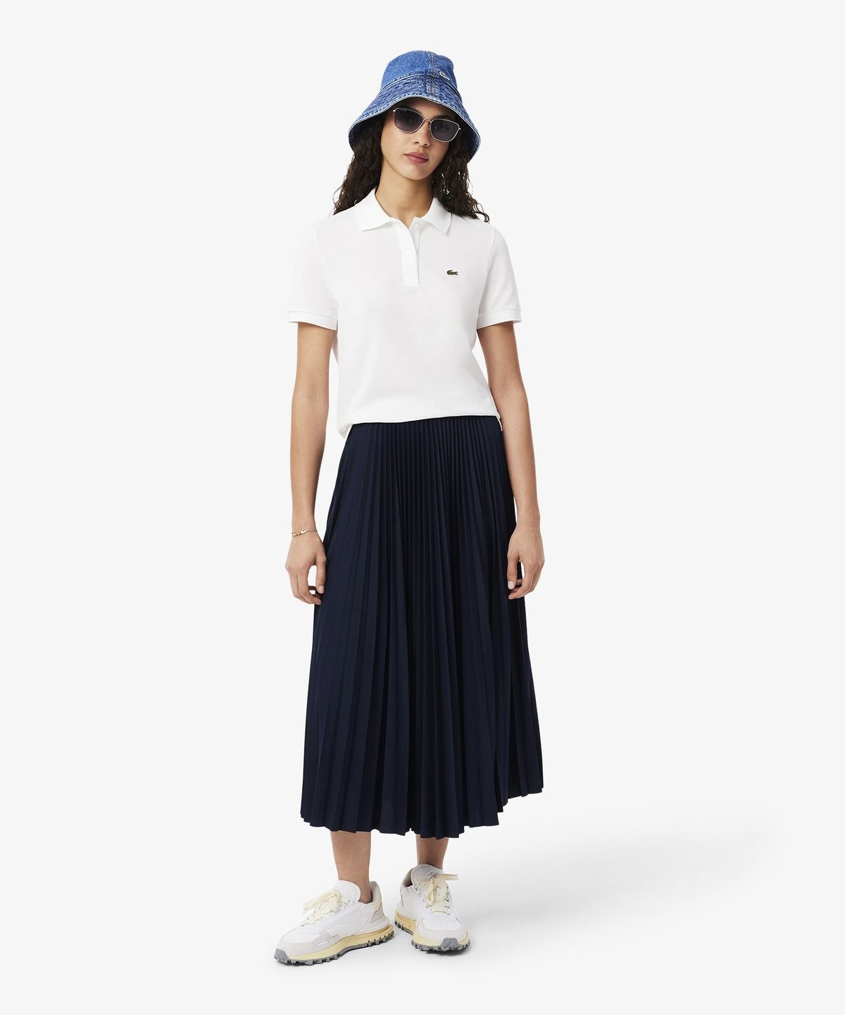 라코스테(LACOSTE) 여성 에센셜 롱 플리츠 스커트 JF1402-56G 166