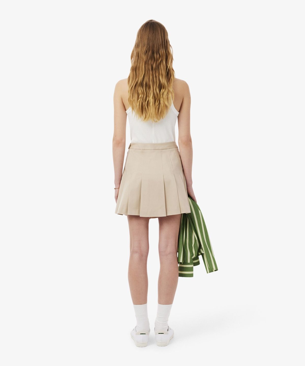 라코스테(LACOSTE) 여성 아이코닉 플리츠 숏 스커트 JF8001-56G X6F