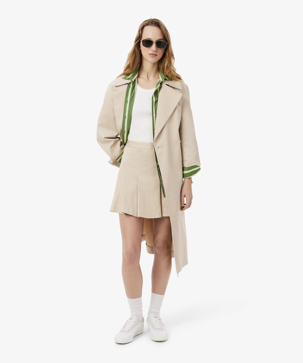 라코스테(LACOSTE) 여성 아이코닉 플리츠 숏 스커트 JF8001-56G X6F