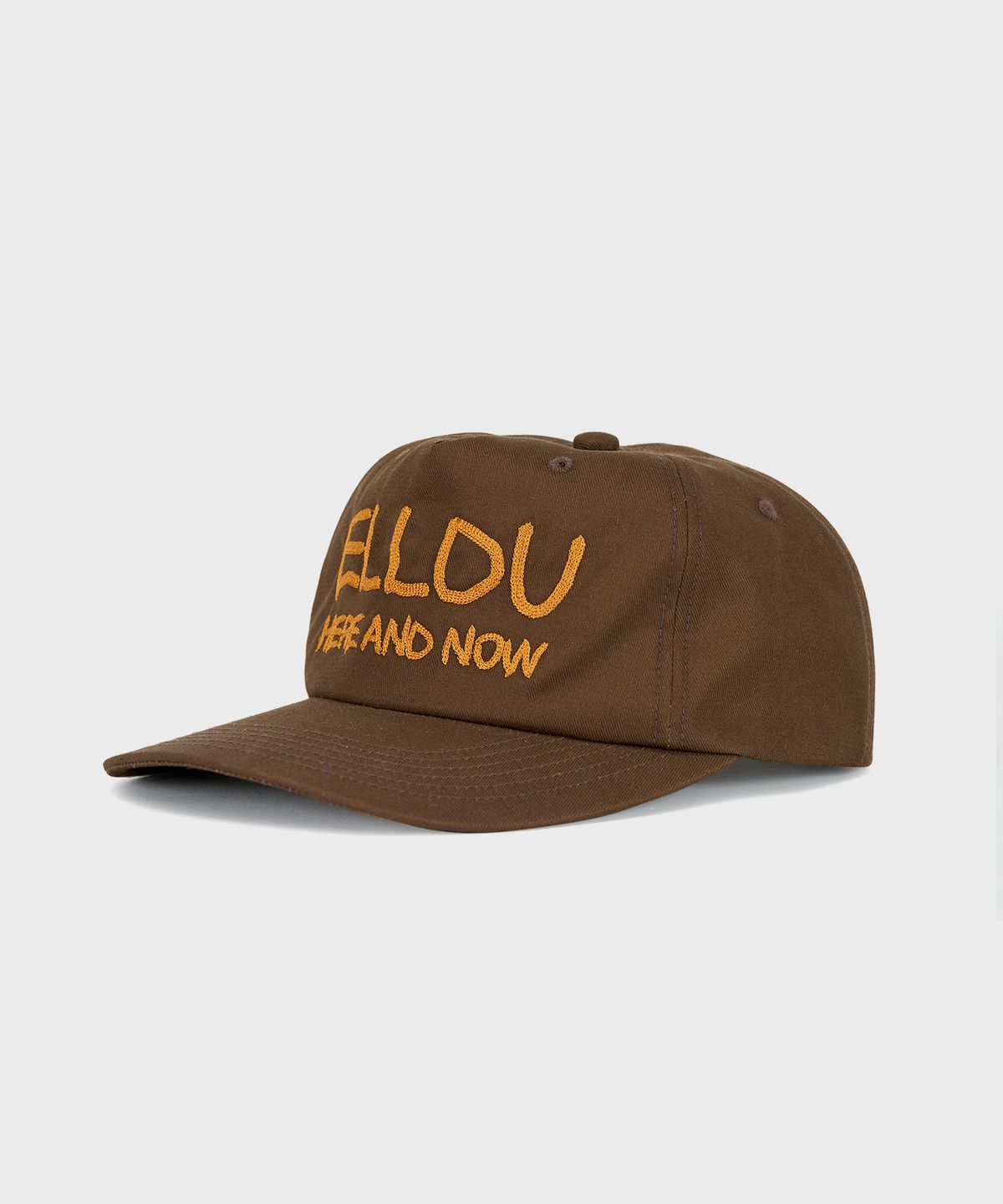 엘두(ELLDU) 웨이버 체인 스티치 캡 브라운