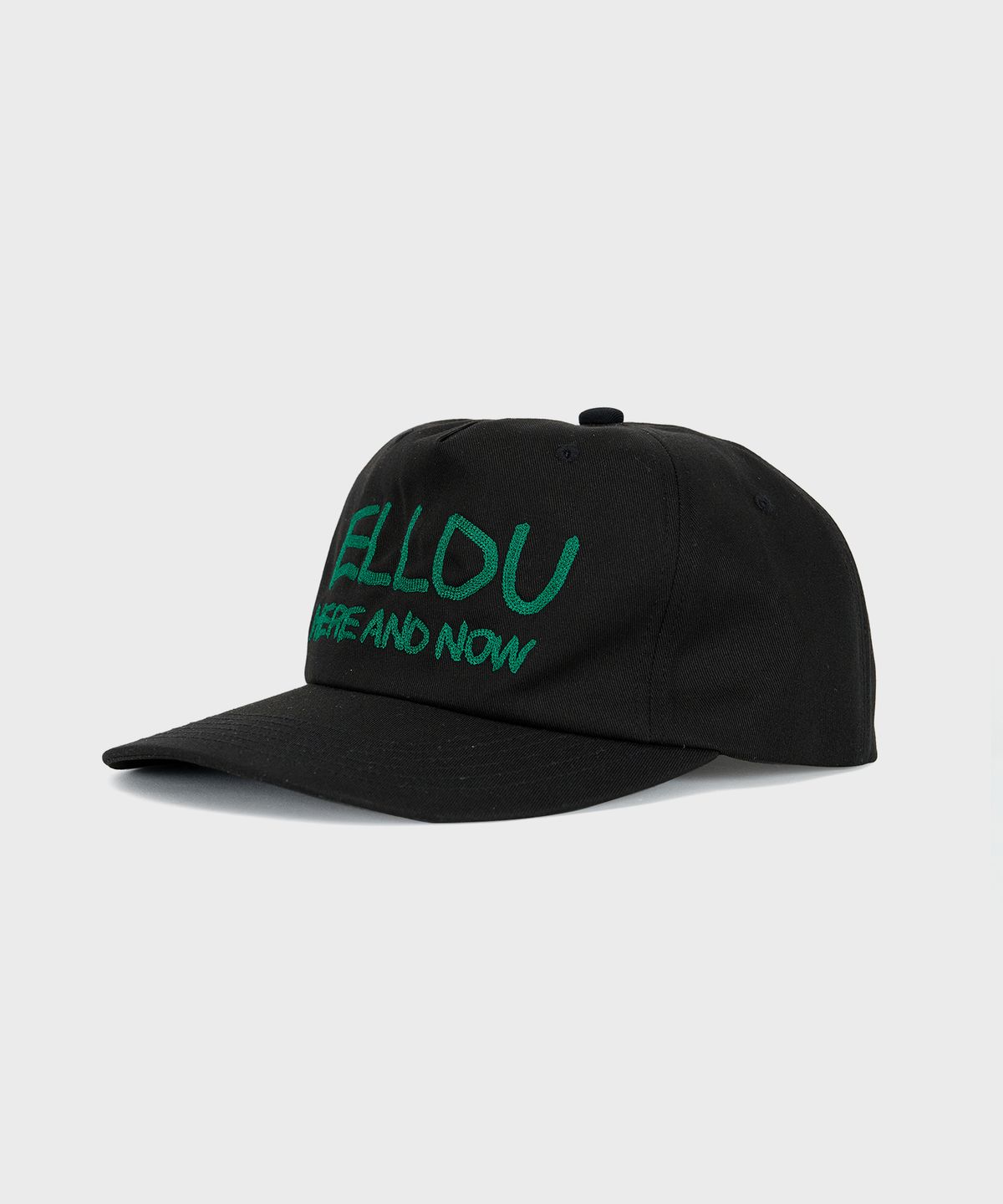 엘두(ELLDU) 웨이버 체인 스티치 캡 블랙