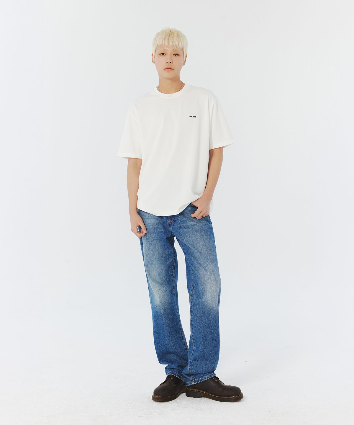 플랙(PLAC) 블록 그래픽 반팔 티셔츠 5colors