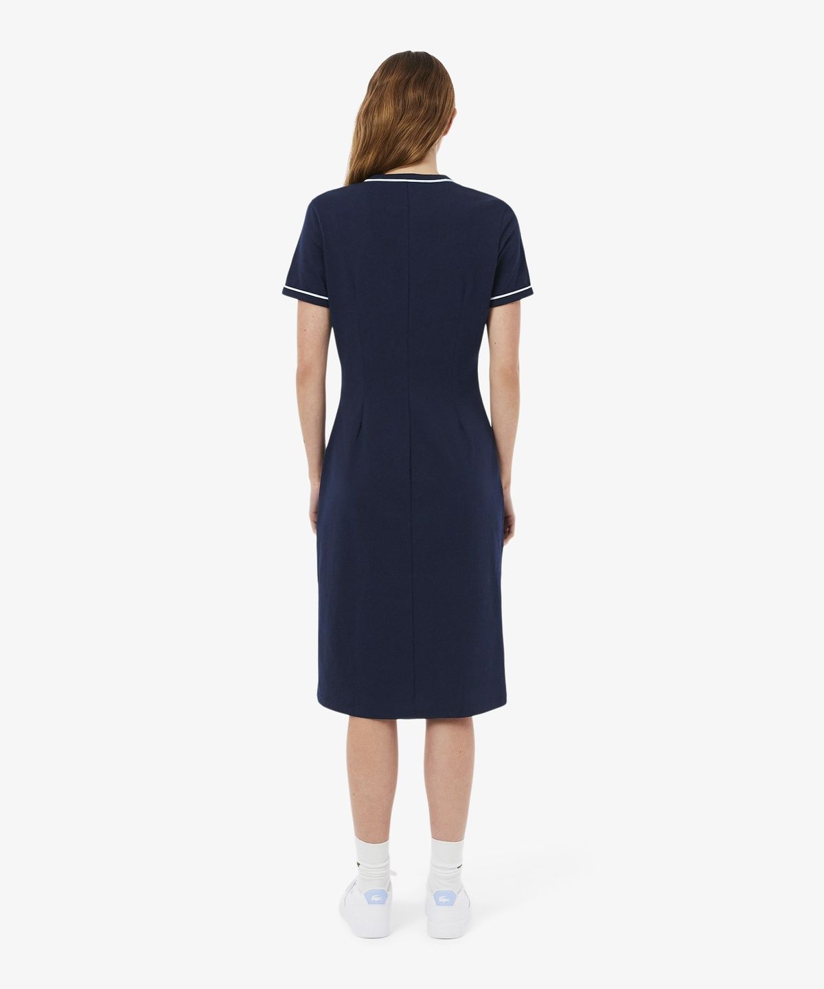 라코스테(LACOSTE) 여성 파이핑 디테일 티셔츠 드레스 EF9855-56G 3UI
