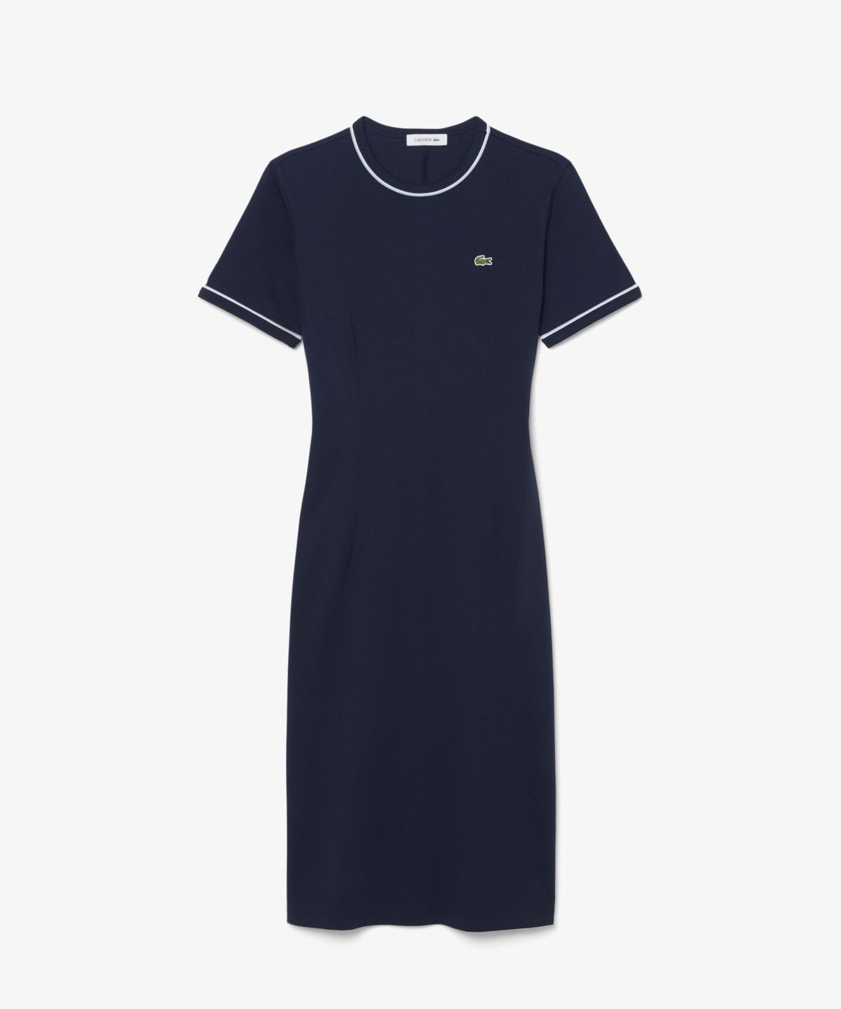 라코스테(LACOSTE) 여성 파이핑 디테일 티셔츠 드레스 EF9855-56G 3UI