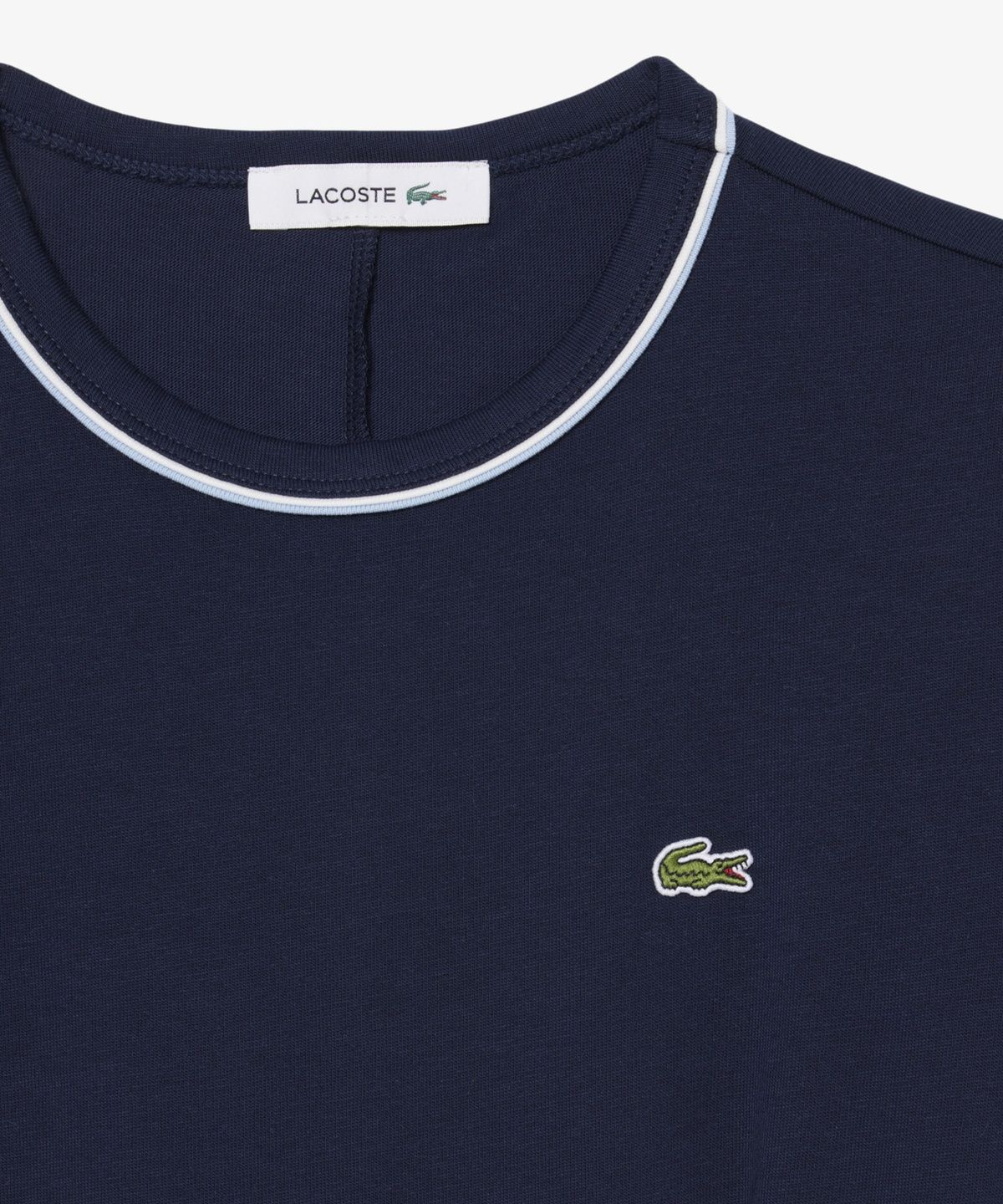 라코스테(LACOSTE) 여성 파이핑 디테일 티셔츠 드레스 EF9855-56G 3UI
