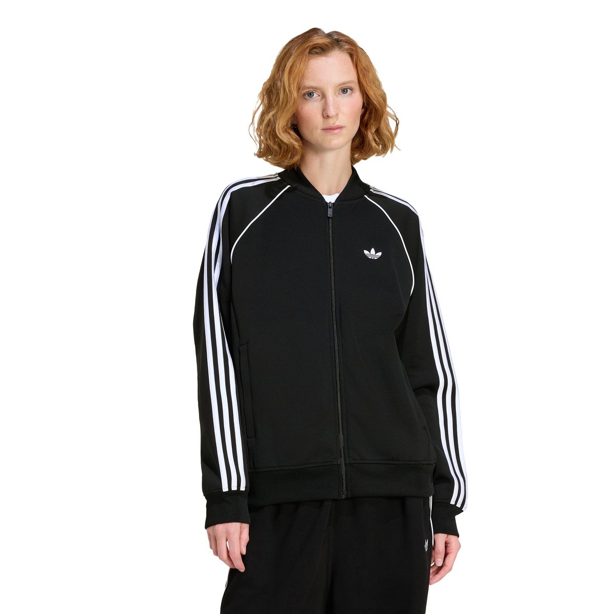 아디다스(ADIDAS) 슈퍼스타 루즈 트랙탑 - 블랙:화이트 / KD8823