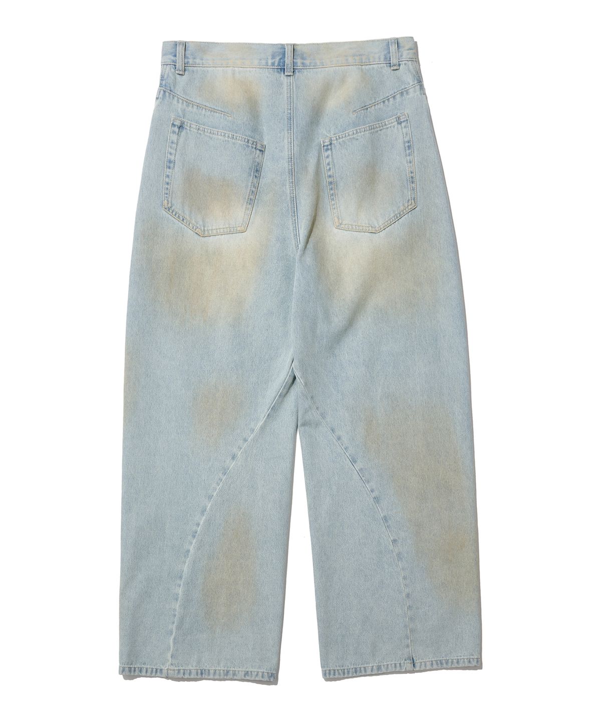 논타입(NONTYPE) DUSTY WASHING CURVED DENIM PANTS (VINTAGE BLUE)