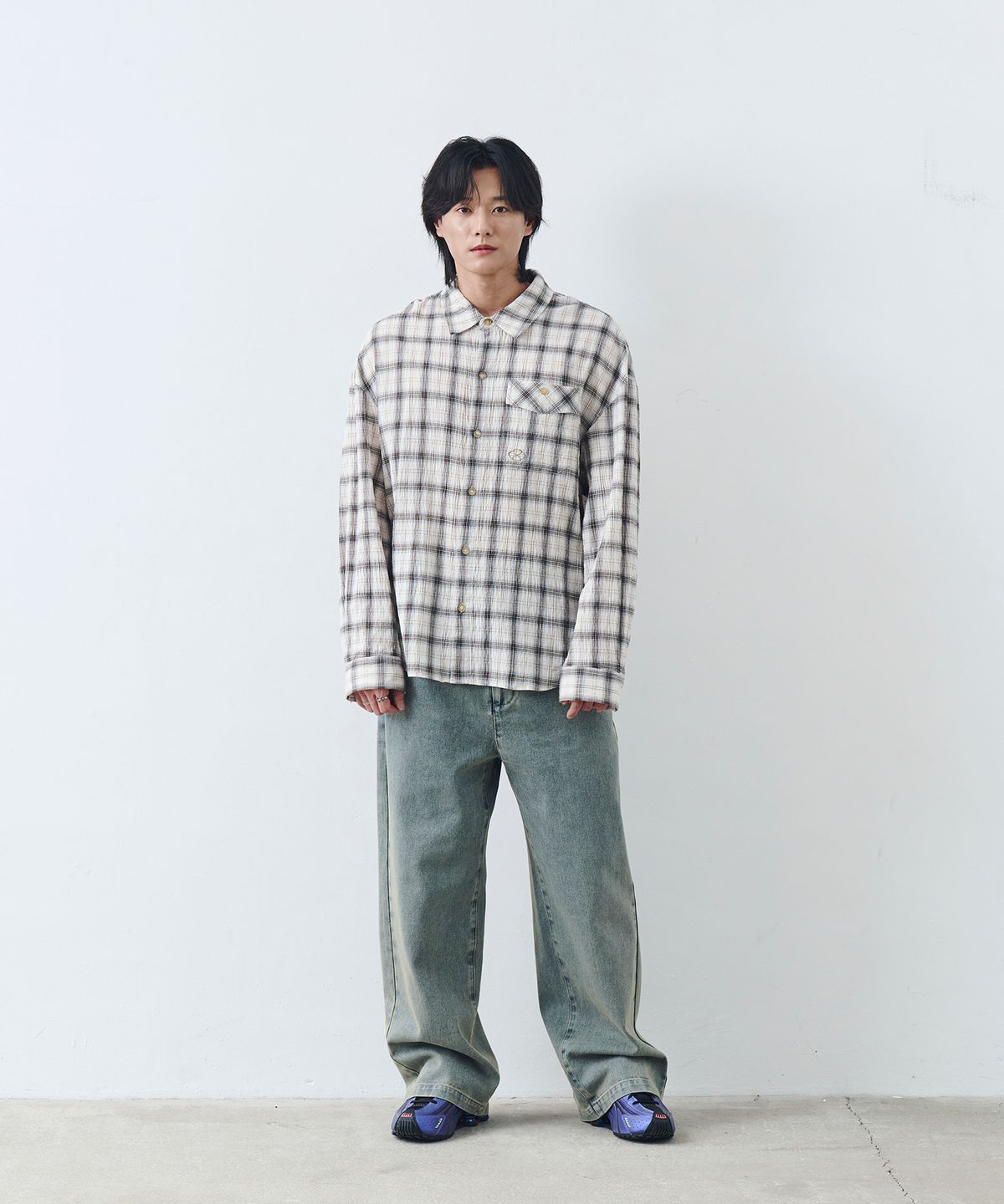 논타입(NONTYPE) STRAIGHT COMFY DENIM (SAND BLUE)