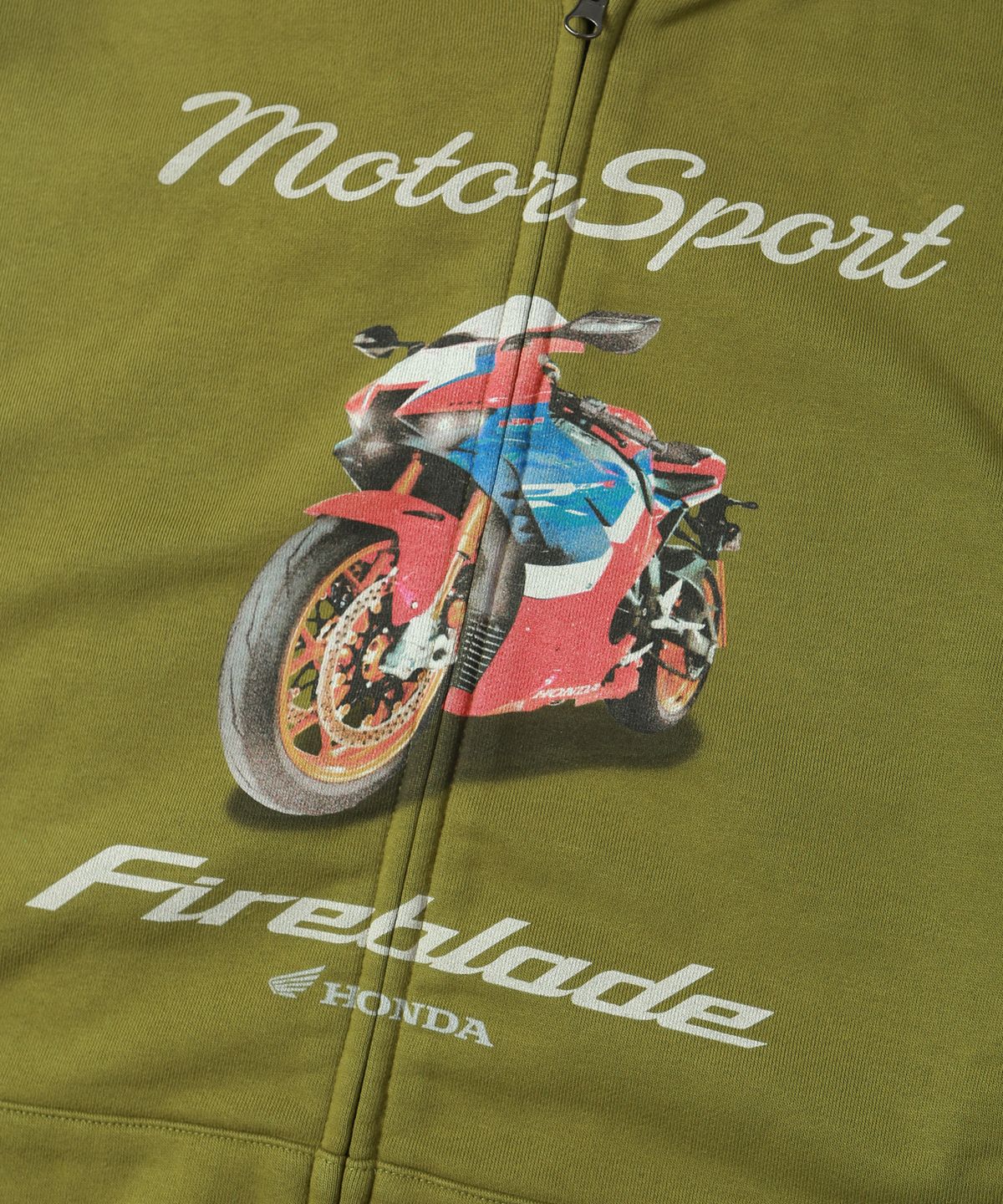 핍스 모터사이클(PHYPS MOTORCYCLE) Motorsport Fireblade Hoodie Zip-Up Khaki
