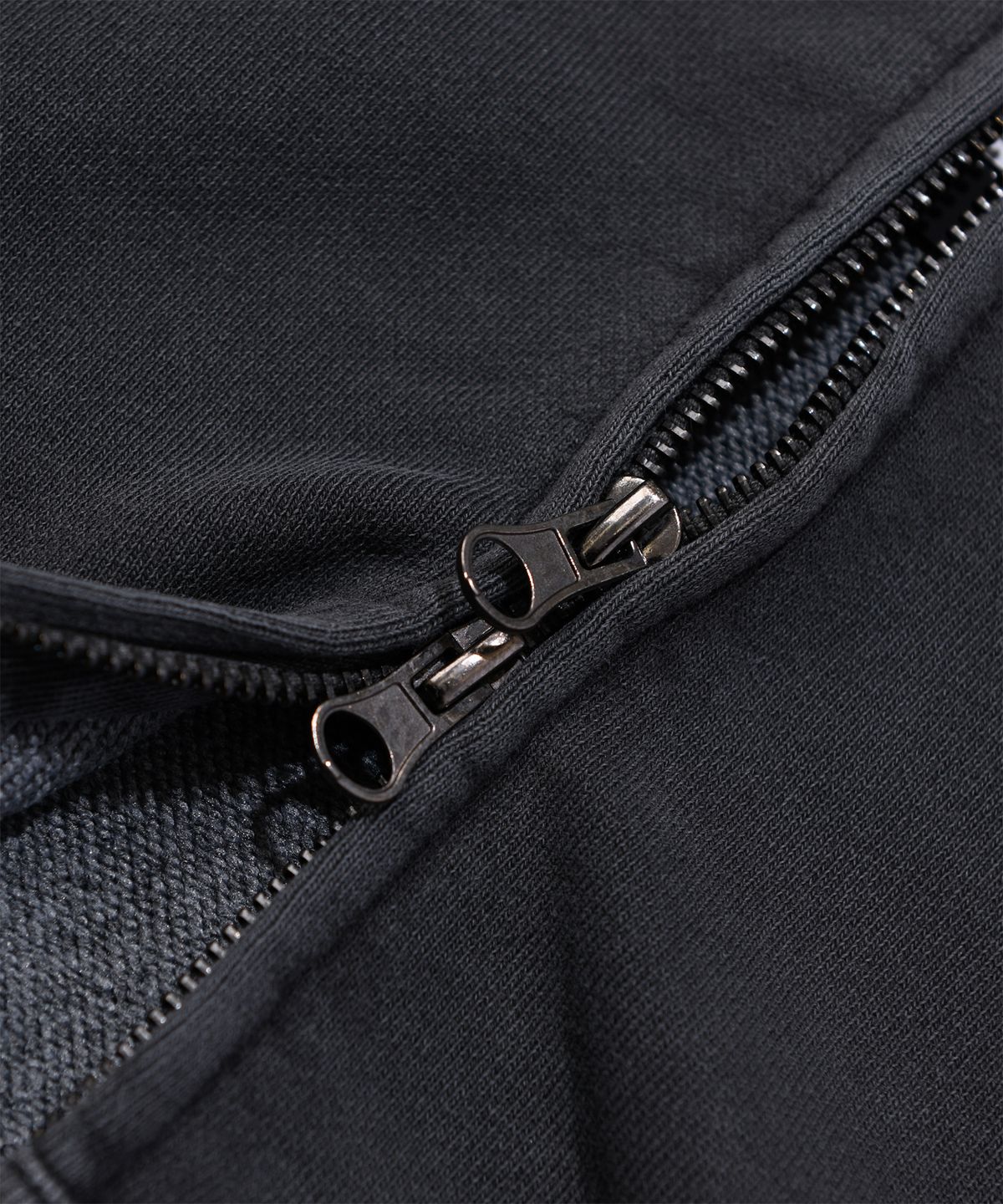 핍스 모터사이클(PHYPS MOTORCYCLE) Pigment Hoodie Zip-Up Black