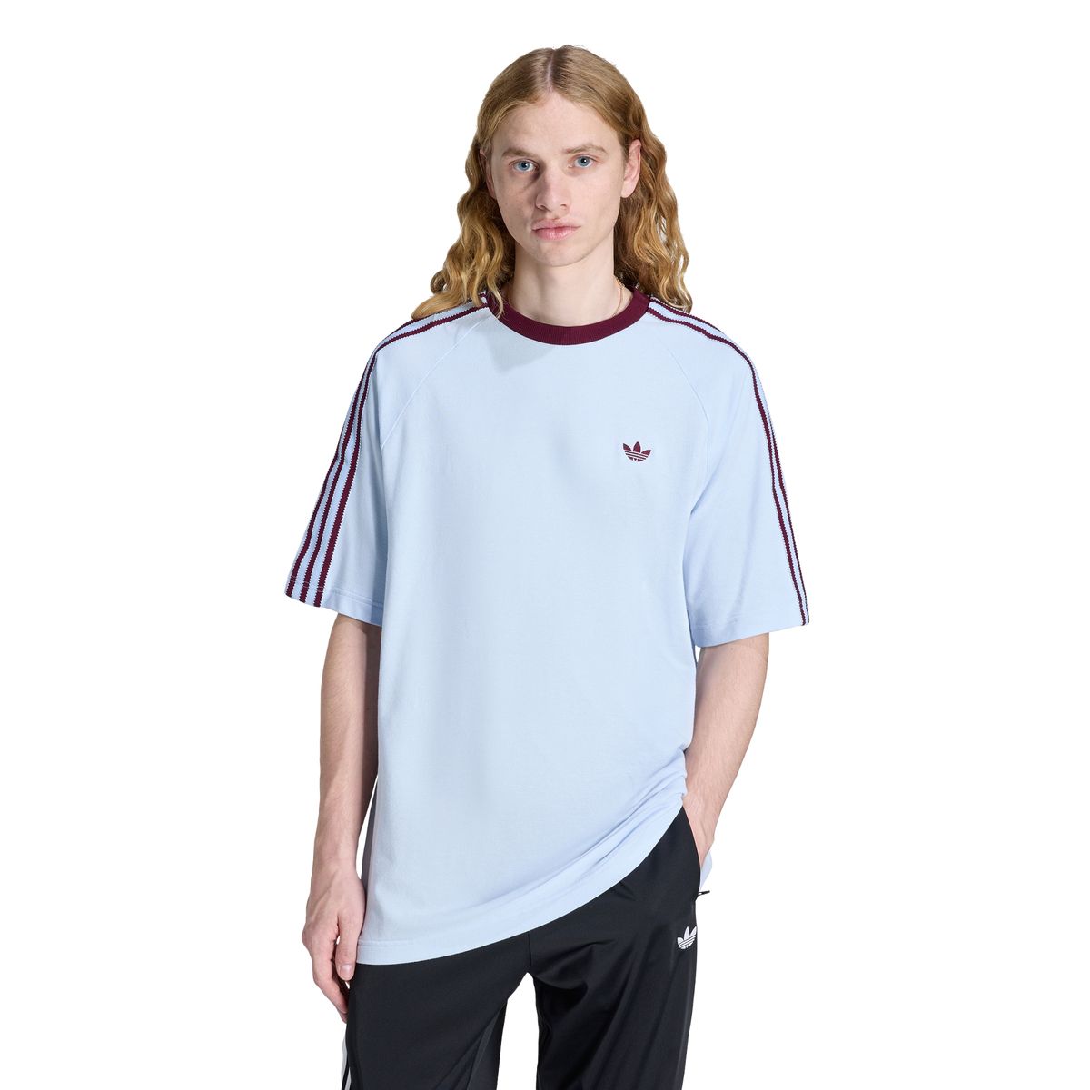 아디다스(ADIDAS) BRITCORE 쇼트 슬리브 링거 티셔츠 - 클리어스카이 / HZ3831