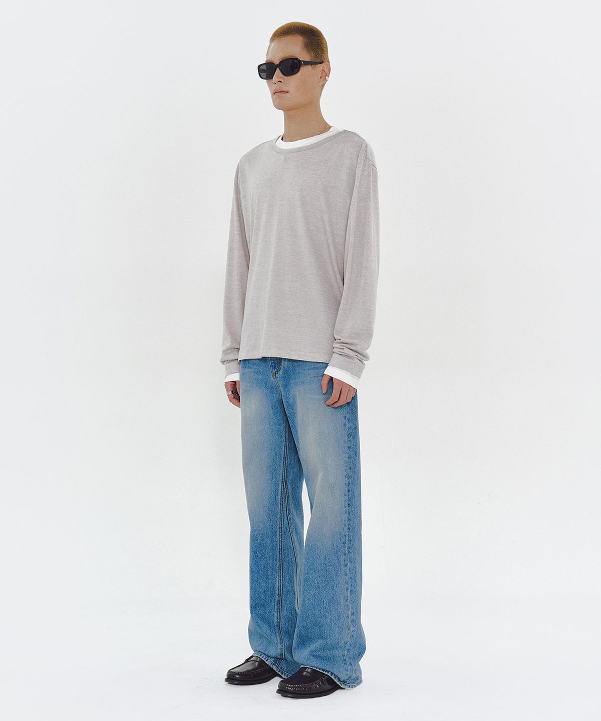 엠엠아이씨(MMIC) OVERLAY LONGSLEEVE (GRAY)
