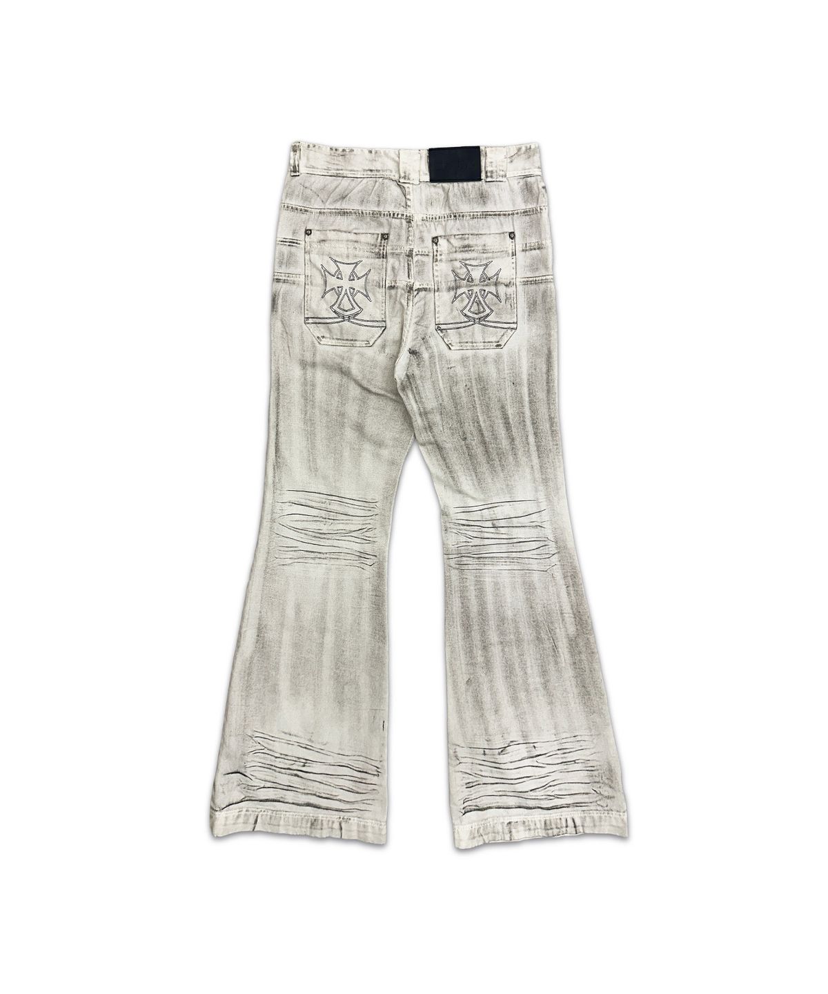 오퍼스 0012(OPUS 0012) Op. 09 TORCHED FLARE DENIM PANTS DIRTY IVORY
