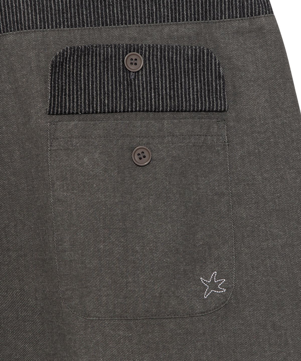 더콜디스트모먼트(THE COLDEST MOMENT) TCM pin stripe stitch half pants (charcoal)