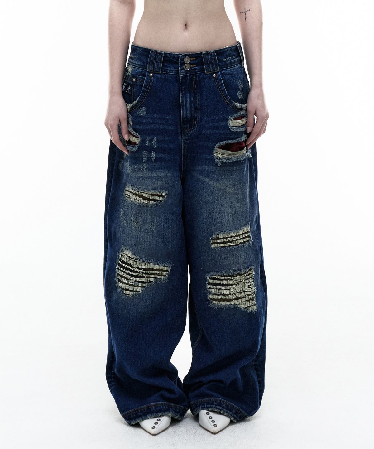 오퍼스 0012(OPUS 0012) Op. 09 SCARFACE DENIM PANTS INDIGO