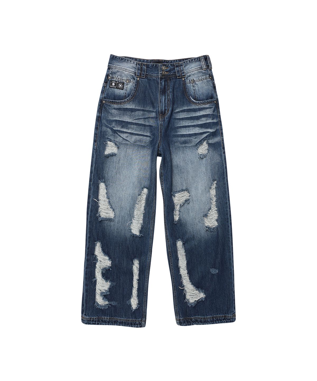 오퍼스 0012(OPUS 0012) Op. 09 SLAG DISTRESSED DENIM PANTS M/BLUE
