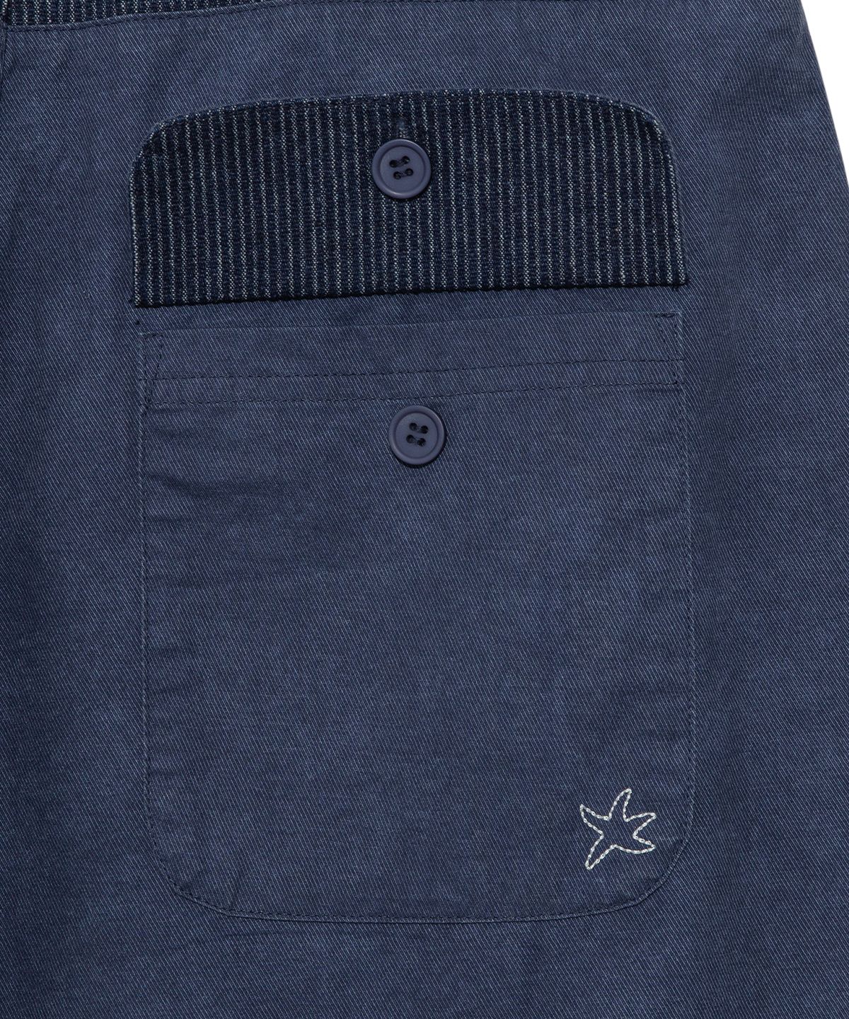 더콜디스트모먼트(THE COLDEST MOMENT) TCM pin stripe stitch half pants (blue)
