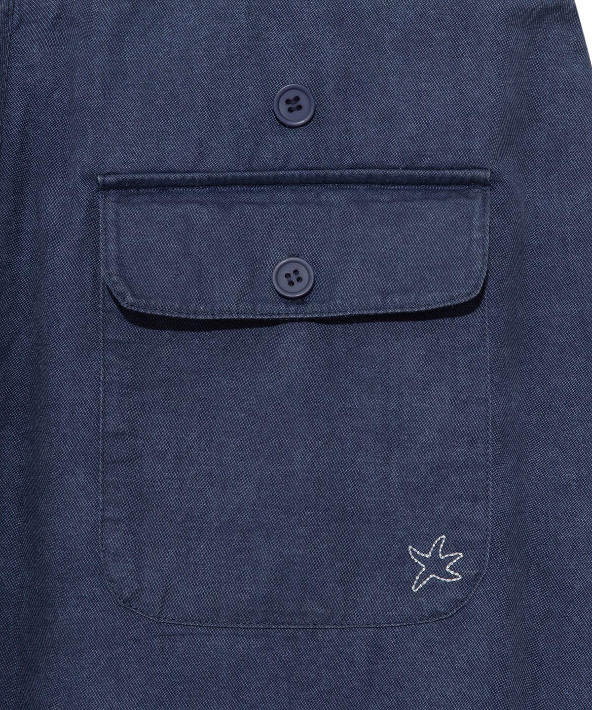 더콜디스트모먼트(THE COLDEST MOMENT) TCM pin stripe stitch half pants (blue)