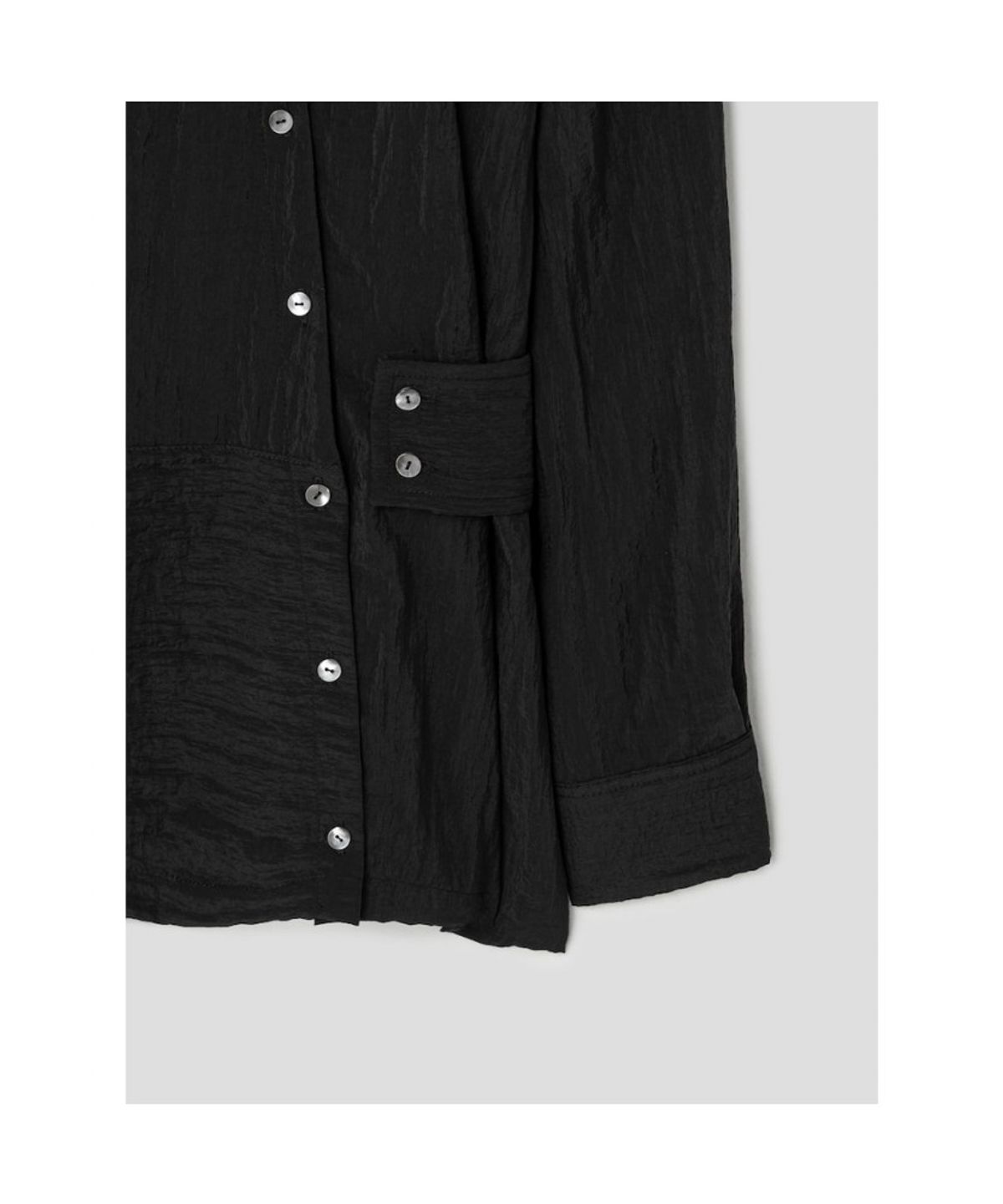 앙개(ANGGAE) Belted Tunic Blouse  Black
