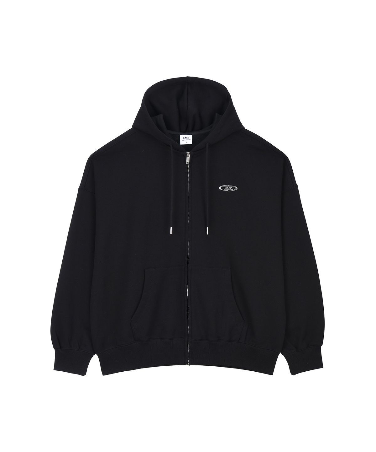 본투윈(BORN TO WIN) CHROME B HOODIE ZIP-UP [BLACK]