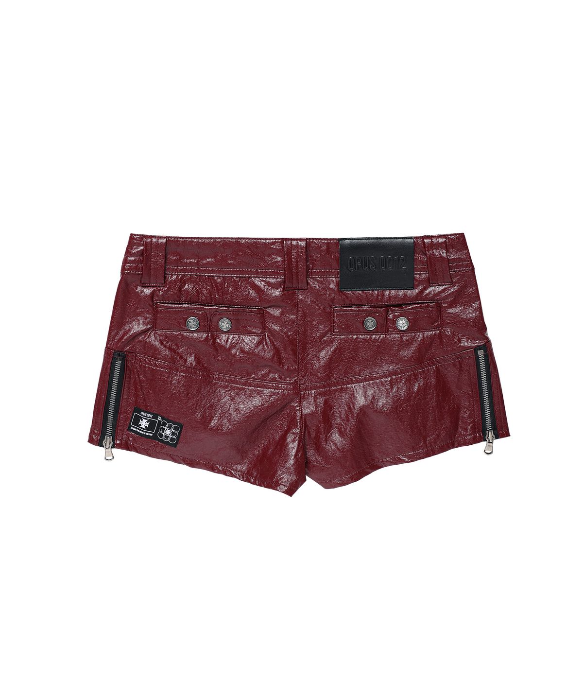 오퍼스 0012(OPUS 0012) Op. 08 VILLAIN LEATHER MICRO PANTS BURGUNDY