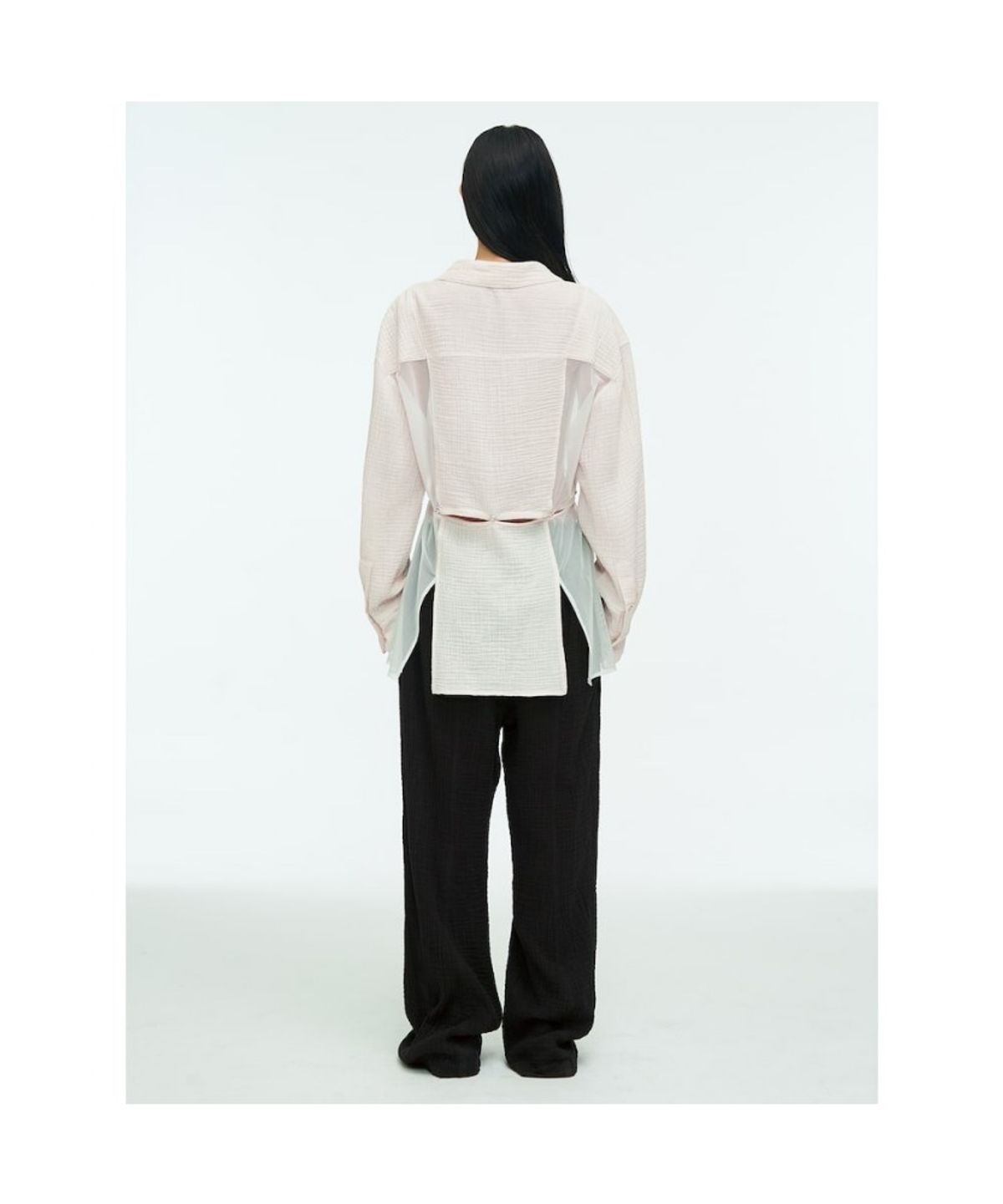 앙개(ANGGAE) Multiway Apron Long Shirt  Ivory