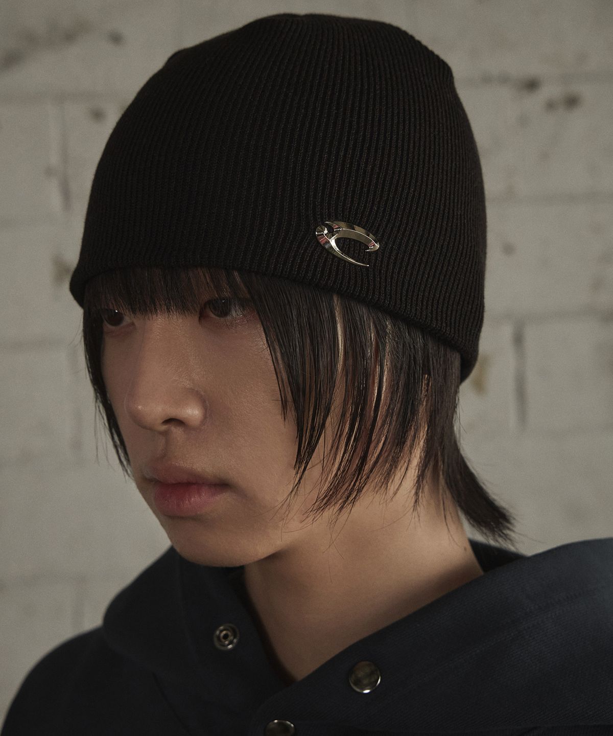 르렌느(LERENNE) Logo Basic Knit Beanie - Black