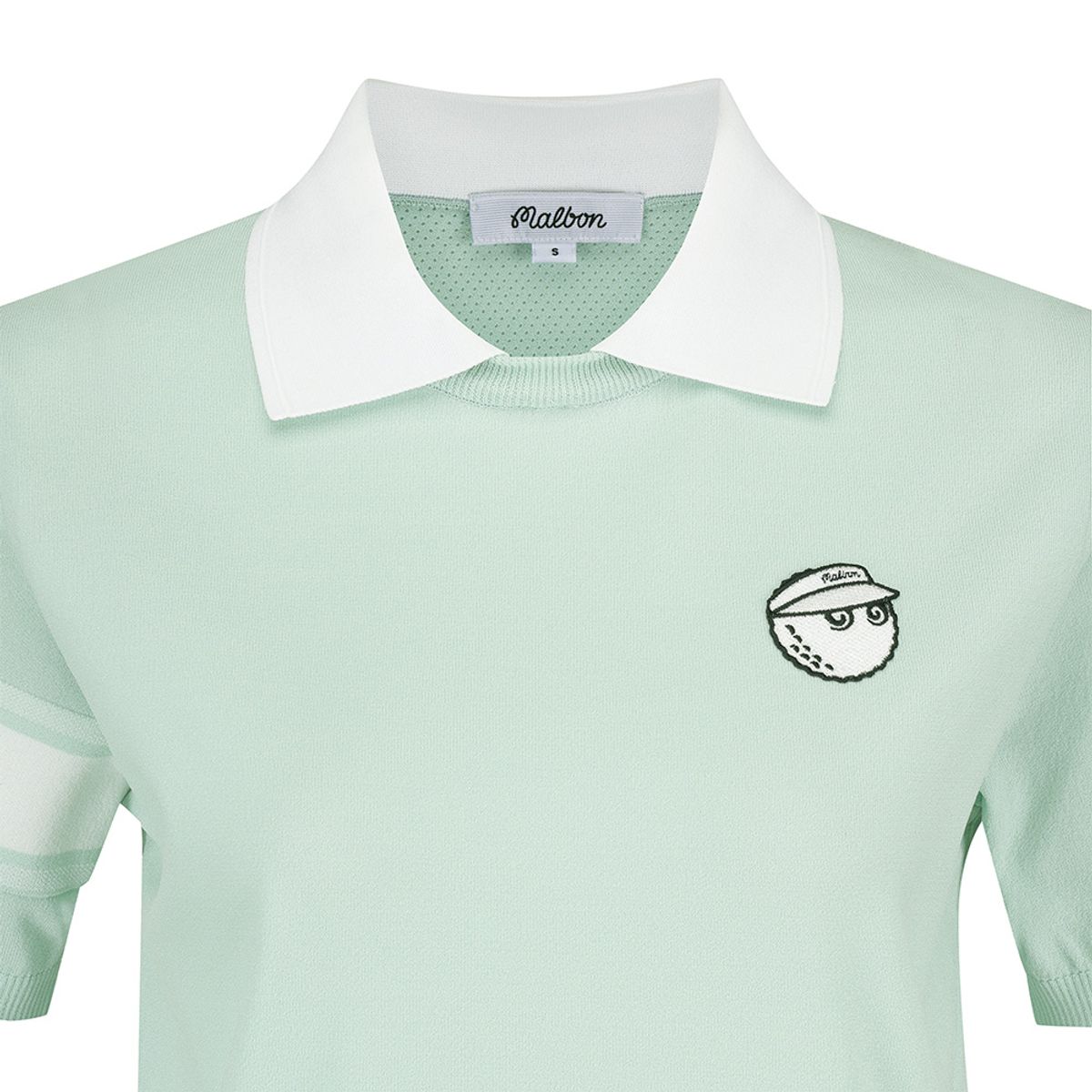 말본 골프(MALBON GOLF) 스카시 니트 반팔 폴로 스웨터 LIGHT MINT (WOMAN)