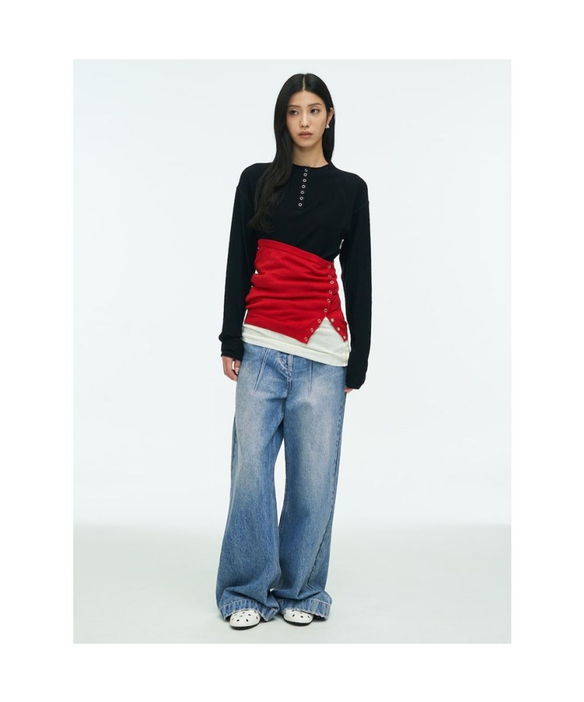 앙개(ANGGAE) Layering Tube  Red