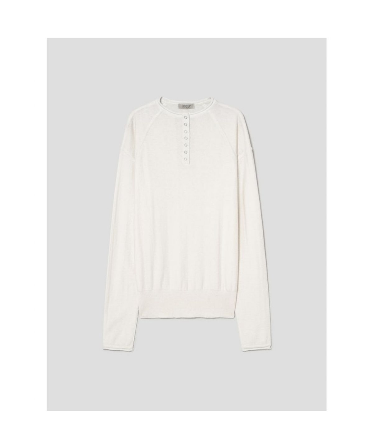 앙개(ANGGAE) Half Neck Button Pullover  Ivory