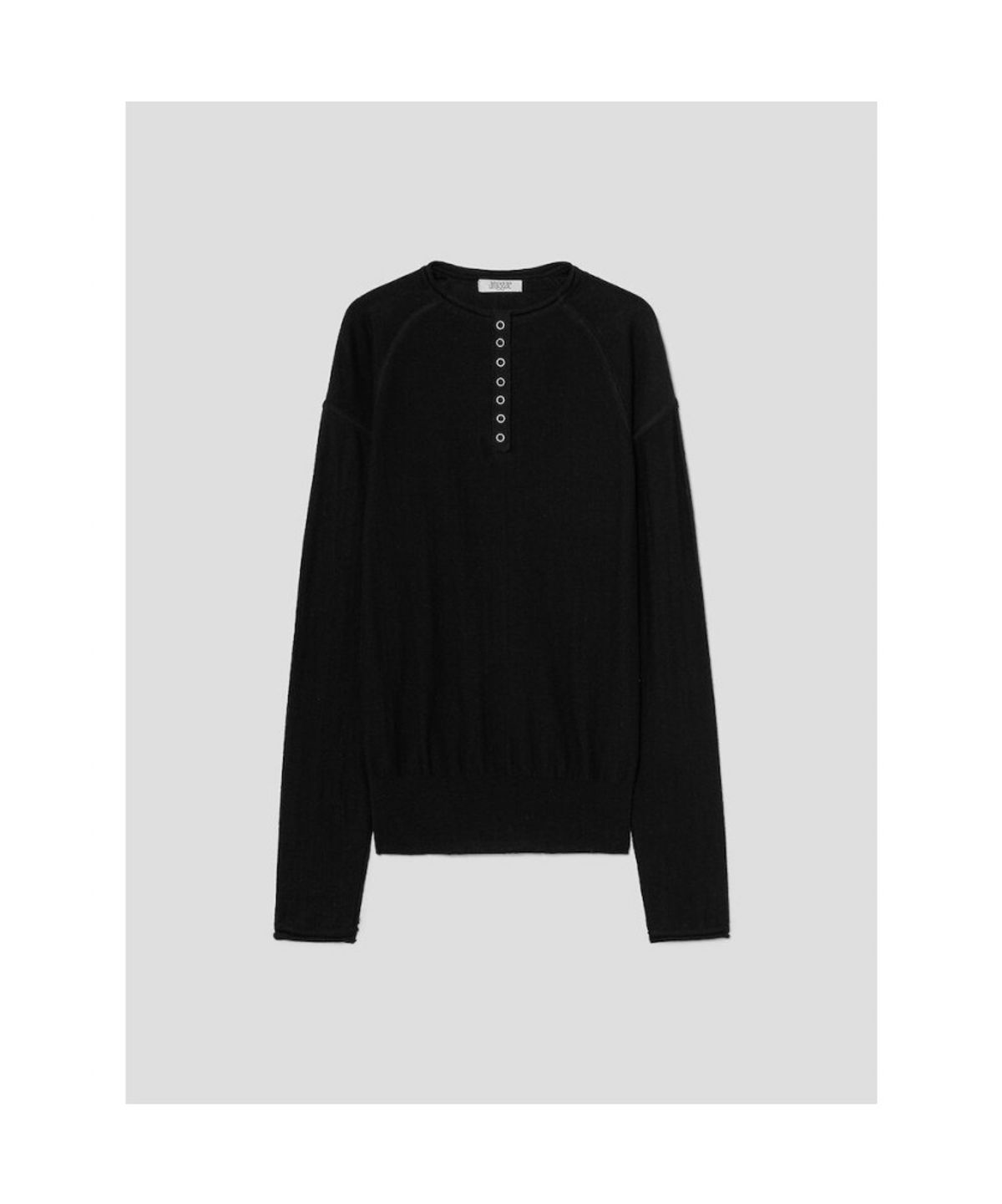 앙개(ANGGAE) Half Neck Button Pullover  Black