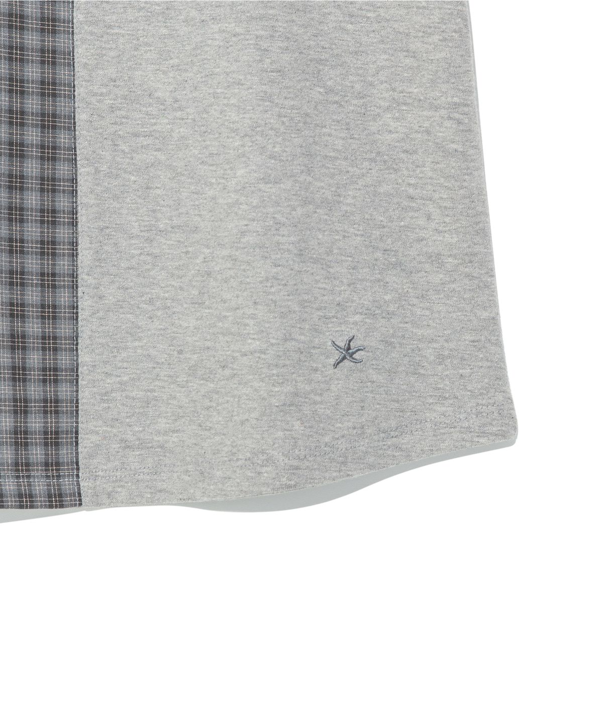 더콜디스트모먼트(THE COLDEST MOMENT) TCM check half curved T (melange grey)