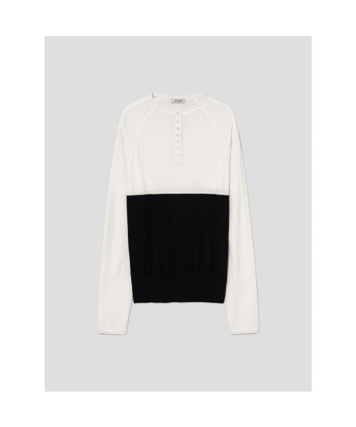 앙개(ANGGAE) Half Neck Button Pullover  Ivory