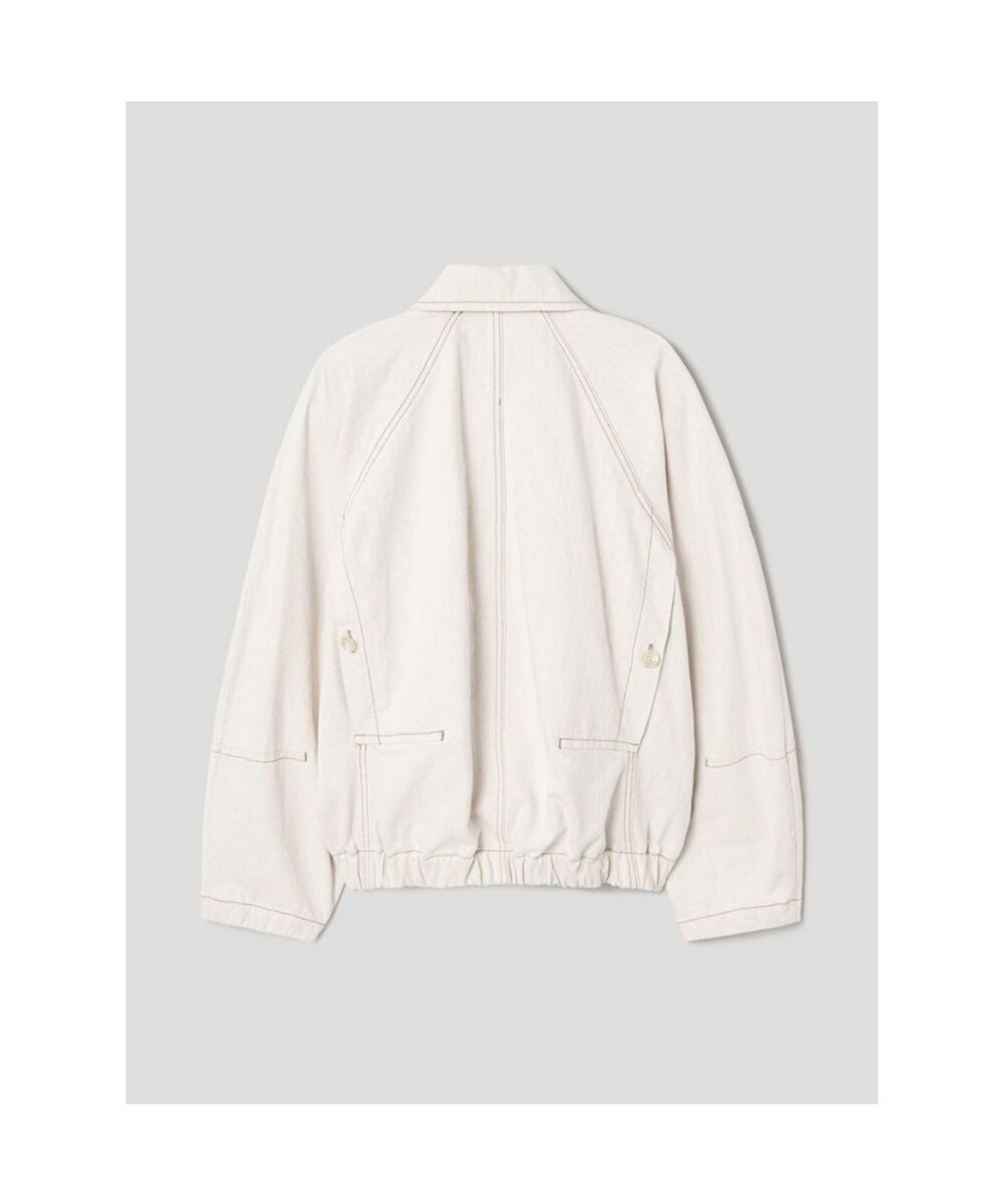 앙개(ANGGAE) Denim Blouson Jacket  Ivory