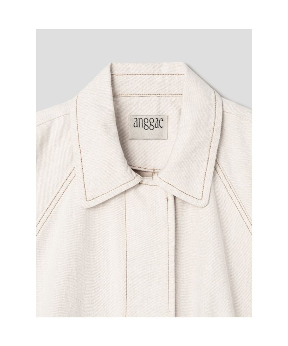 앙개(ANGGAE) Denim Blouson Jacket  Ivory